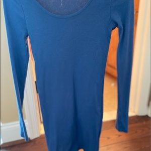 Fitted ribbed blue dress size small